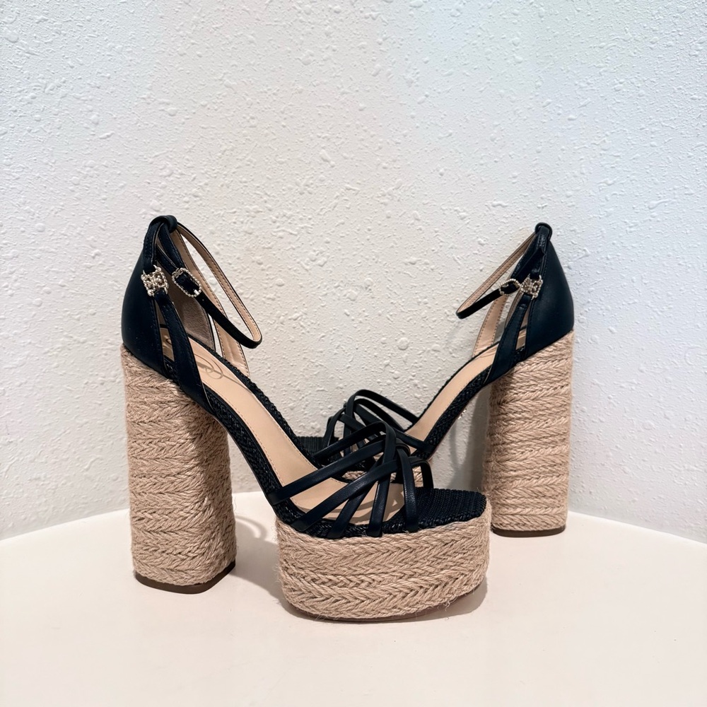 Sam Edelman Kade Ankle Strap Espadrille Heels Platform Sandals Size 8.5 NEW - Picture 9 of 16
